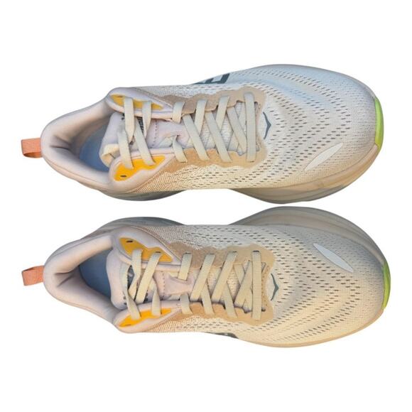 Hoka One One Bondi VIII Running Shoe Women size 8.5 Cream Vanilla - Picture 5 of 9